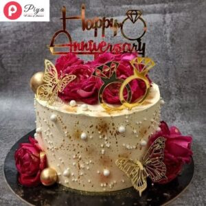 Buy Floral Anniversary Cake online in Jaipur for anniversary celebrations