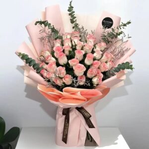 Buy Large Pink Roses Bouquet online in Jaipur for birthdays and anniversaries