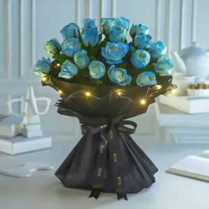 Buy Magical Blue Roses Bouquet online in Jaipur for special occasions