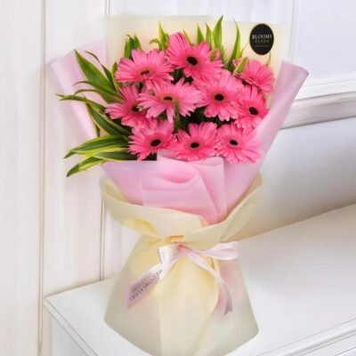 Buy Pink Gerbera Daisies Bouquet online in Jaipur for birthdays and celebrations