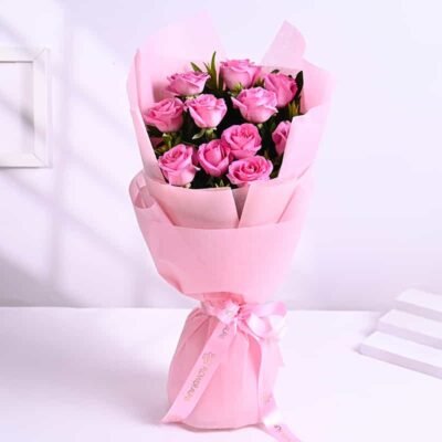Buy Pink Roses Bouquet online in Jaipur for birthdays and special occasions