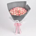 Buy Pink & White Roses Bouquet online in Jaipur for birthdays and anniversaries