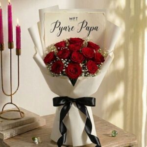 Buy Pyare Papa Red Rose Bouquet online in Jaipur for Father's Day and special occasions