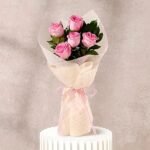 Buy Simple Pink Roses Bouquet online in Jaipur for birthdays and special occasions