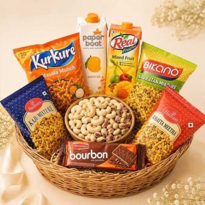 Buy Snacks & Juice Hamper online in Jaipur for healthy and festive gifting